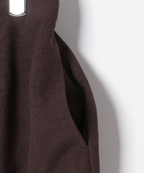 LEPSIM（レプシィム）の「《リネンライクドライシリーズ》ラップスカート　638927（スカート・レディース・ダークブラウン/ライトベージュ/ブラック・FREE）」の6枚目の写真