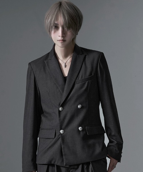 RUDOL(ルドル)の「『RUDOL/ルドル』WストライプJKT(ブルゾン・メンズ・ブラック/グレー・L/M)」の1枚目の写真