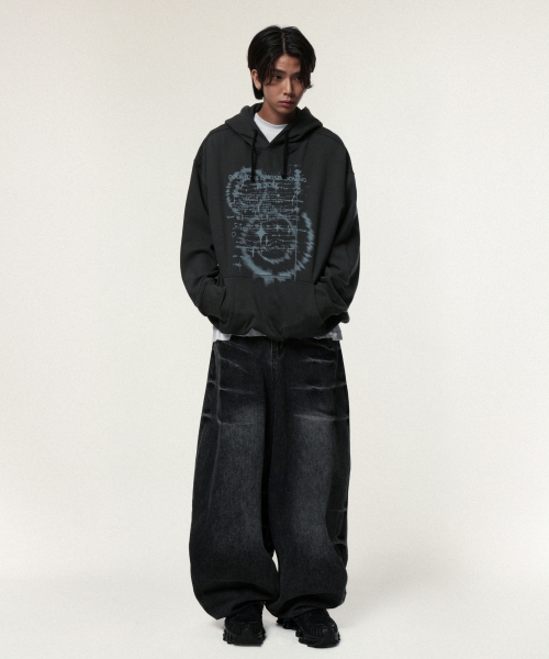 IDWS（アイドンワナセル）の「Countless Bloom Hoodie Charcoal（パーカー・レディース・その他・0/1/2）」の3枚目の写真
