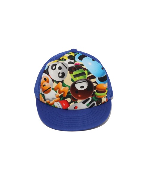A BATHING APE（アベイシングエイプ）の「3D MILO ALL FRIENDS MESH CAP（キャップ・キッズ・ブルー/レッド・FREE）」の3枚目の写真