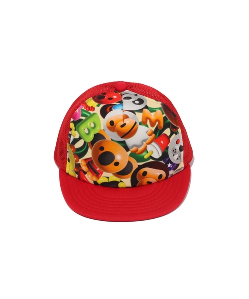 A BATHING APE（アベイシングエイプ）の「3D MILO ALL FRIENDS MESH CAP（キャップ・キッズ・ブルー/レッド・FREE）」の4枚目の写真