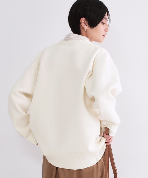 OPAQUE.CLIP（オペークドットクリップ）の「Vネックミドルニットカーディガン【洗濯機OK】（カーディガン/ボレロ・レディース・オフホワイト/ネイビー/ブルー系5/ピンク・40/38/42）」の15枚目の写真