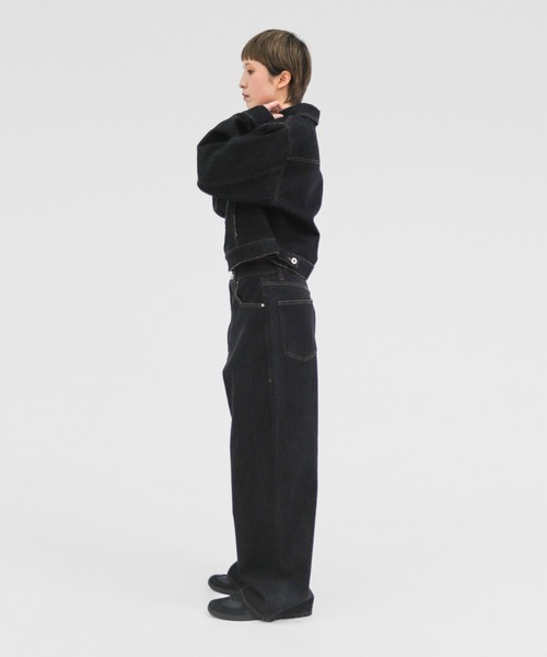 lit(リット)の「W Loop Straight Denim(デニムパンツ・レディース・ブラック/ネイビー・38/36)」の15枚目の写真