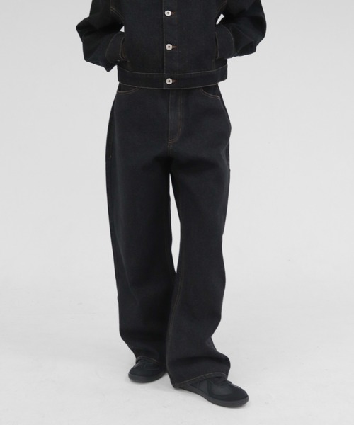 lit(リット)の「W Loop Straight Denim(デニムパンツ・レディース・ブラック/ネイビー・38/36)」の12枚目の写真