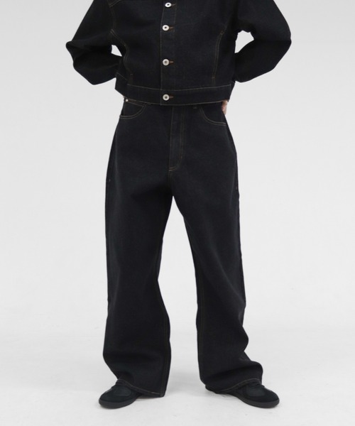 lit(リット)の「W Loop Straight Denim(デニムパンツ・レディース・ブラック/ネイビー・38/36)」の9枚目の写真