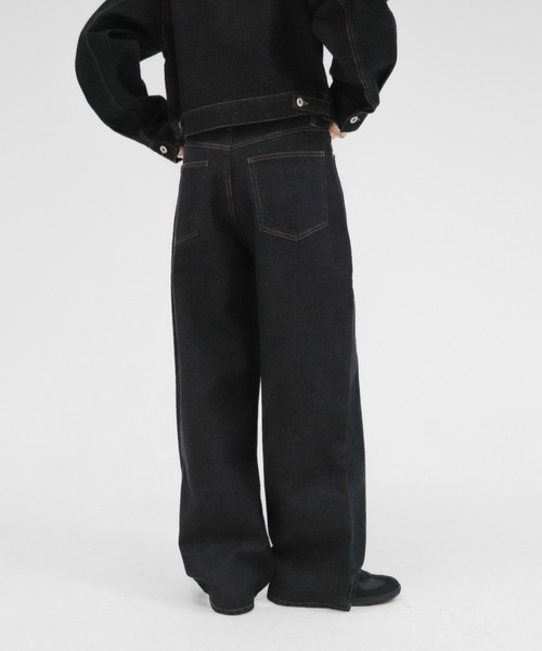 lit(リット)の「W Loop Straight Denim(デニムパンツ・レディース・ブラック/ネイビー・38/36)」の11枚目の写真