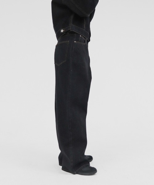 lit(リット)の「W Loop Straight Denim(デニムパンツ・レディース・ブラック/ネイビー・38/36)」の10枚目の写真