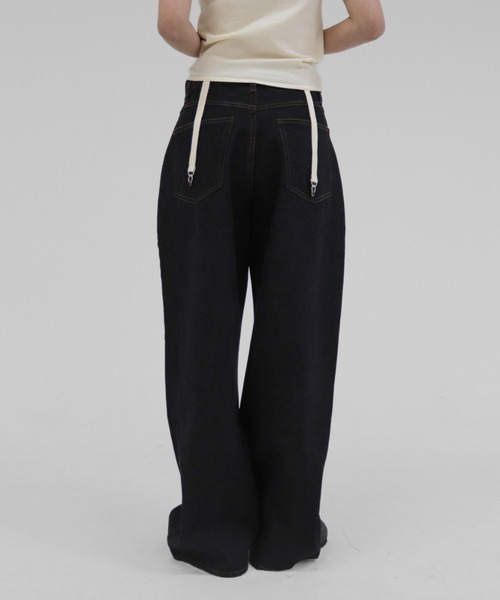 lit(リット)の「W Loop Straight Denim(デニムパンツ・レディース・ブラック/ネイビー・38/36)」の18枚目の写真