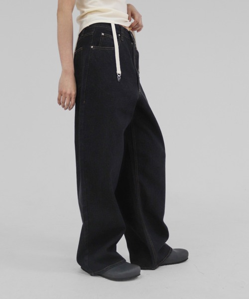 lit(リット)の「W Loop Straight Denim(デニムパンツ・レディース・ブラック/ネイビー・38/36)」の19枚目の写真