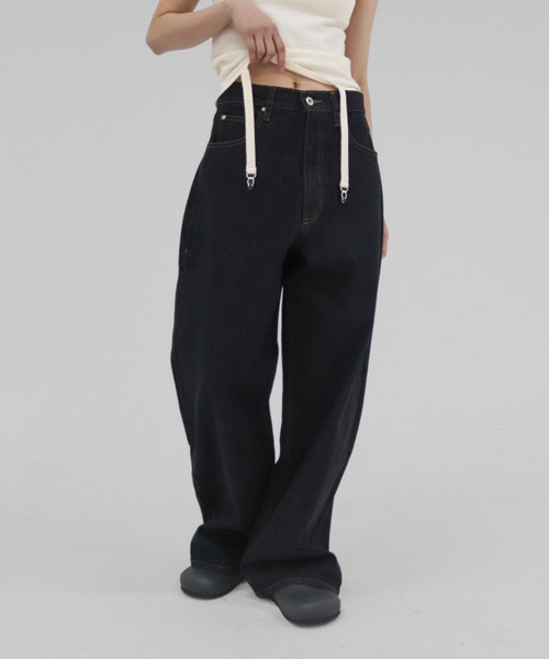 lit(リット)の「W Loop Straight Denim(デニムパンツ・レディース・ブラック/ネイビー・38/36)」の16枚目の写真