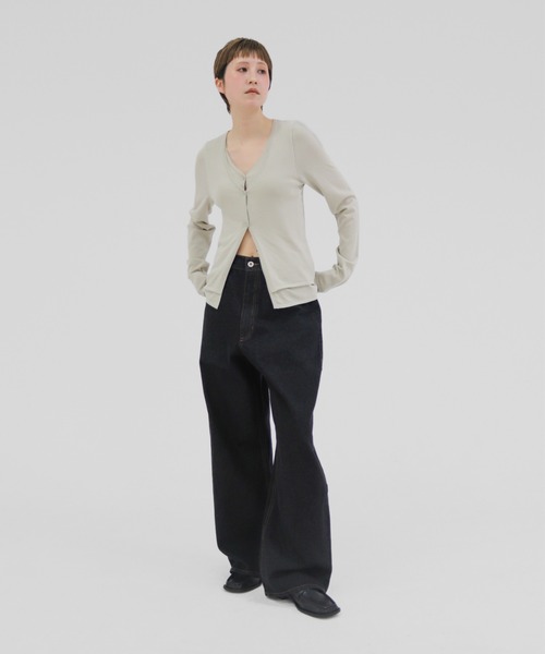 lit(リット)の「W Loop Straight Denim(デニムパンツ・レディース・ブラック/ネイビー・38/36)」の21枚目の写真