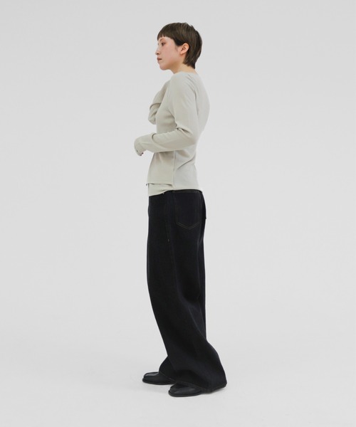 lit(リット)の「W Loop Straight Denim(デニムパンツ・レディース・ブラック/ネイビー・38/36)」の19枚目の写真