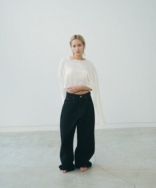 lit(リット)の「W Loop Straight Denim(デニムパンツ・レディース・ブラック/ネイビー・38/36)」の6枚目の写真