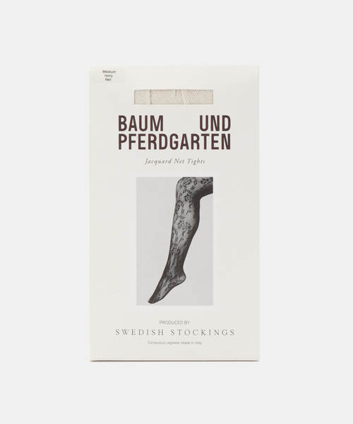 IENA(イエナ)の「BAUM UND PFERDGARTEN/バウム ウンド ヘルガーデン LACI TIGHTS タイツ(タイツ/ストッキング・レディース・アイボリー/ブラック・FREE)」の2枚目の写真