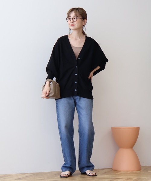 AMERICAN HOLIC(アメリカンホリック)の「【WEB限定】UVカットドルマンカーディガン(カーディガン/ボレロ・レディース・ライトグレー/ブラック/ネイビー/ライトベージュ・FREE)」の6枚目の写真