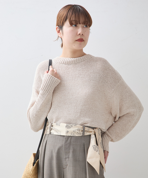 AENEIS/エネス】Nostalgia Flowers Silk Twill Band：スカーフ
