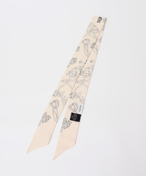 AENEIS/エネス】Nostalgia Flowers Silk Twill Band：スカーフ