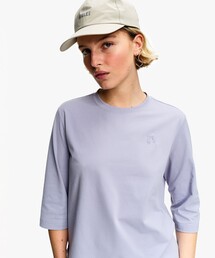 AIGLE（エーグル）の「プライムフレックス DFT UVC 3 4スリーブ ワンポイントロゴ刺繍 7分袖Tシャツ（Tシャツ/カットソー）」