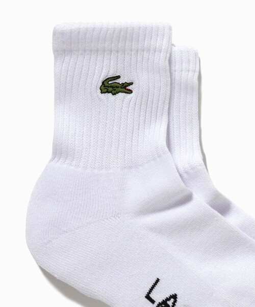 LACOSTE(ラコステ)の「ワンポイント ワニロゴパッチリブソックス 25-27cm(ソックス/靴下・メンズ・グレー/グリーン/ホワイト/ブラック・27.0cm)」の5枚目の写真