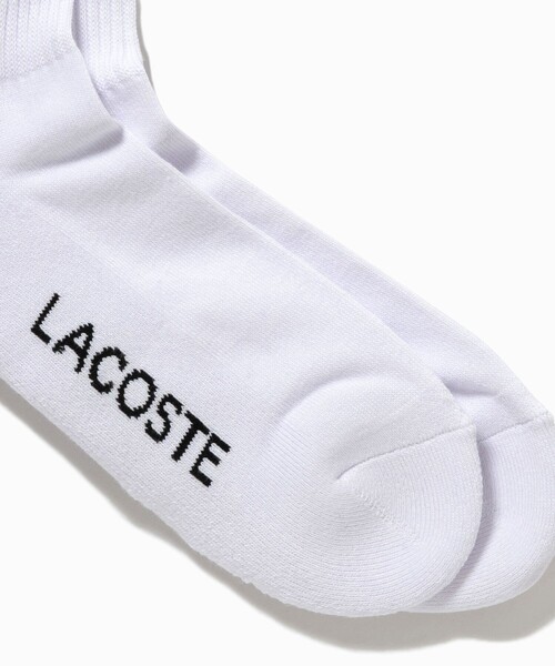 LACOSTE(ラコステ)の「ワンポイント ワニロゴパッチリブソックス 25-27cm(ソックス/靴下・メンズ・グレー/グリーン/ホワイト/ブラック・27.0cm)」の6枚目の写真