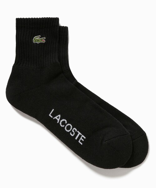 LACOSTE(ラコステ)の「ワンポイント ワニロゴパッチリブソックス 25-27cm(ソックス/靴下・メンズ・グレー/グリーン/ホワイト/ブラック・27.0cm)」の7枚目の写真