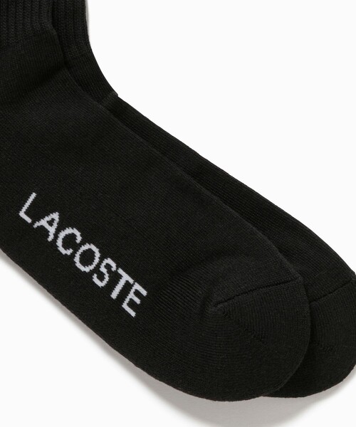LACOSTE(ラコステ)の「ワンポイント ワニロゴパッチリブソックス 25-27cm(ソックス/靴下・メンズ・グレー/グリーン/ホワイト/ブラック・27.0cm)」の9枚目の写真