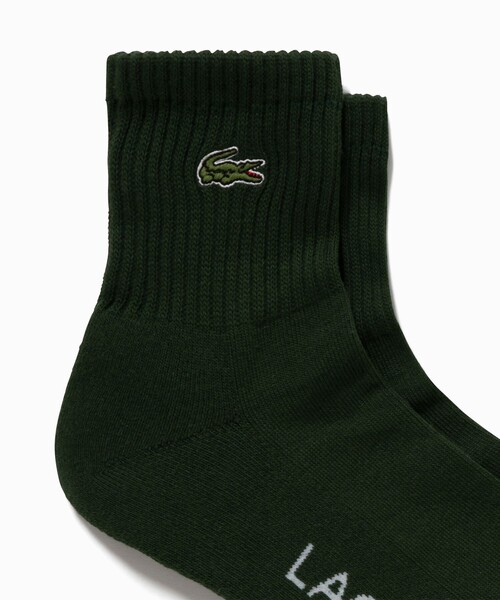 LACOSTE(ラコステ)の「ワンポイント ワニロゴパッチリブソックス 25-27cm(ソックス/靴下・メンズ・グレー/グリーン/ホワイト/ブラック・27.0cm)」の11枚目の写真