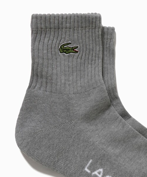 LACOSTE(ラコステ)の「ワンポイント ワニロゴパッチリブソックス 25-27cm(ソックス/靴下・メンズ・グレー/グリーン/ホワイト/ブラック・27.0cm)」の14枚目の写真