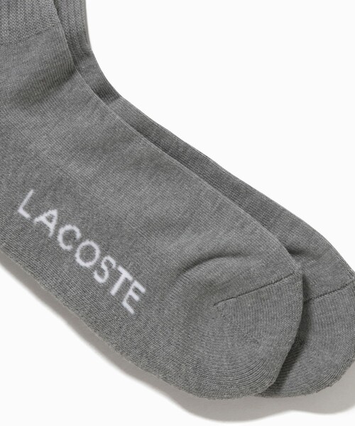 LACOSTE(ラコステ)の「ワンポイント ワニロゴパッチリブソックス 25-27cm(ソックス/靴下・メンズ・グレー/グリーン/ホワイト/ブラック・27.0cm)」の15枚目の写真
