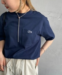 [LACOSTE/ラコステ] ワンポイントロゴ クルーネックポケットTシャツ