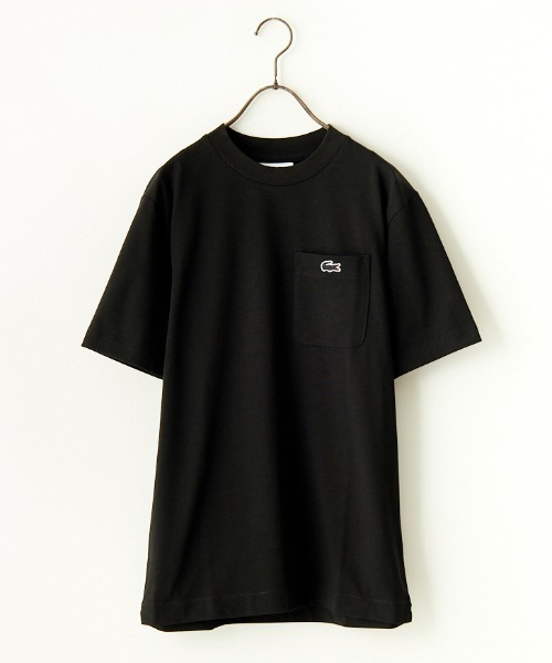 LACOSTE（ラコステ）の「[LACOSTE/ラコステ] ワンポイントロゴ クルーネックポケットTシャツ（Tシャツ/カットソー・レディース・ブラック/ネイビー/ホワイト・3/4/5/6/2）」の7枚目の写真