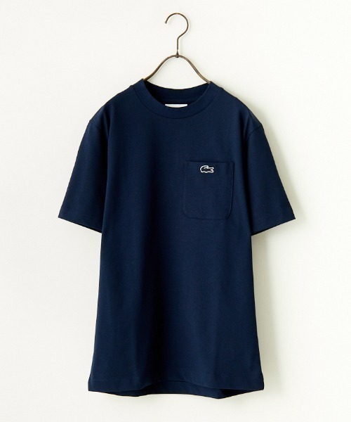 LACOSTE（ラコステ）の「[LACOSTE/ラコステ] ワンポイントロゴ クルーネックポケットTシャツ（Tシャツ/カットソー・レディース・ブラック/ネイビー/ホワイト・3/4/5/6/2）」の8枚目の写真