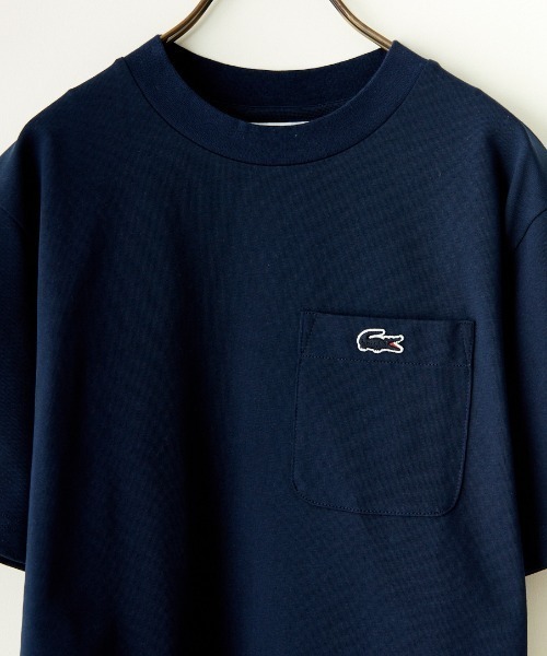 LACOSTE（ラコステ）の「[LACOSTE/ラコステ] ワンポイントロゴ クルーネックポケットTシャツ（Tシャツ/カットソー・レディース・ブラック/ネイビー/ホワイト・3/4/5/6/2）」の10枚目の写真
