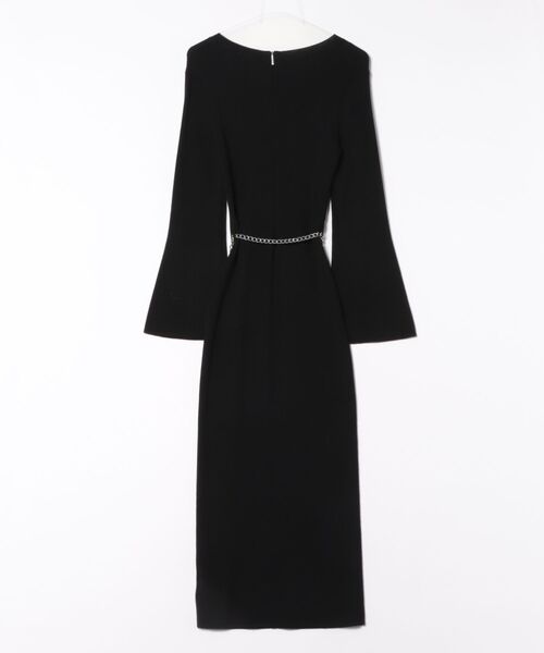 MICHAEL KORS(マイケルコース)の「Vネック ベルスリーブ メリノ ドレス(ワンピース・レディース・ブラック・S/XXS/XS/M)」の2枚目の写真