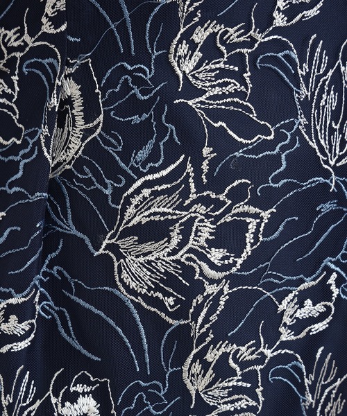 TRUDEA（トルディア）の「チュールフリルフラワー刺繍（ドレス・レディース・ブラック/グリーン/オレンジ/ネイビー・MEDIUM/SMALL）」の8枚目の写真