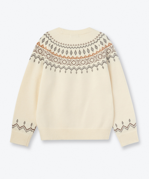 MUSINSA STANDARD KIDS（ムシンサスタンダードキッズ）の「フェアアイルクルーネックニット [クリーム]（ニット/セーター・レディース・その他・110/120/130）」の3枚目の写真