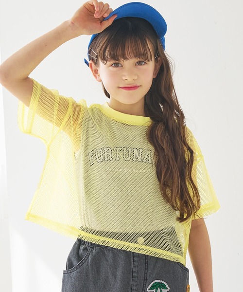 coca(coca)(コカ)の「キッズ メッシュトップス&タンクトップ 2点セット(Tシャツ/カットソー・キッズ・イエロー/ブラック・130/120/150/140)」の2枚目の写真