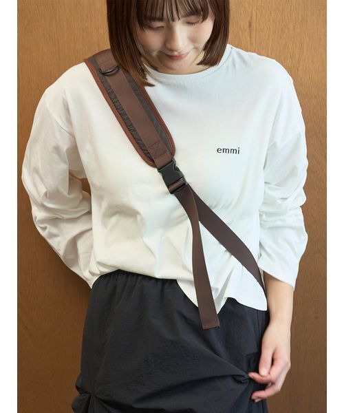 【最終値下げ】emmi　10th　ロゴミラノリブトップス　ニット emmiロゴミラノリブトップス（ニット/セーター）｜emmi（エミ）の