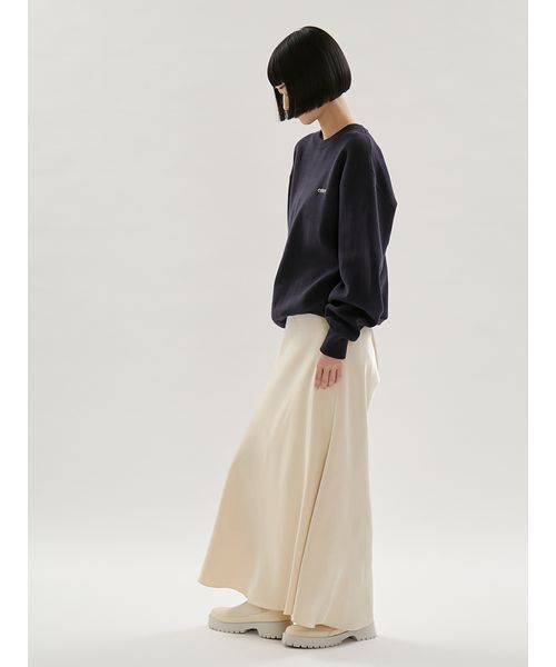 emmi(エミ)の「emmiロゴミラノリブトップス(ニット/セーター・レディース・ホワイト/ネイビー/その他・F)」の9枚目の写真