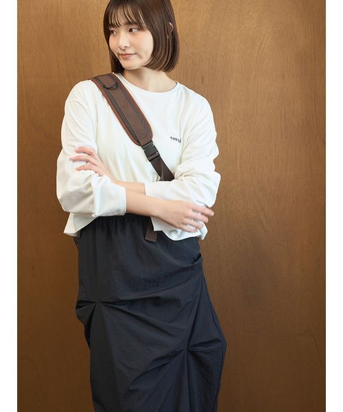 emmi(エミ)の「emmiロゴミラノリブトップス(ニット/セーター・レディース・ホワイト/ネイビー/その他・F)」の7枚目の写真