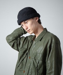 RACAL | Linen Touch Cotton Hand Knit Roll Cap / 擬麻加工コットンカギ編みハンドメイドロールキャップ(キャップ)