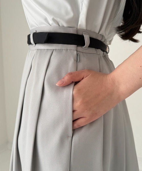 F i.n.t（フィント）の「ベルト付きフィルムプリントスカート（スカート・レディース・ライトベージュ/ライトグレー・FREE）」の12枚目の写真