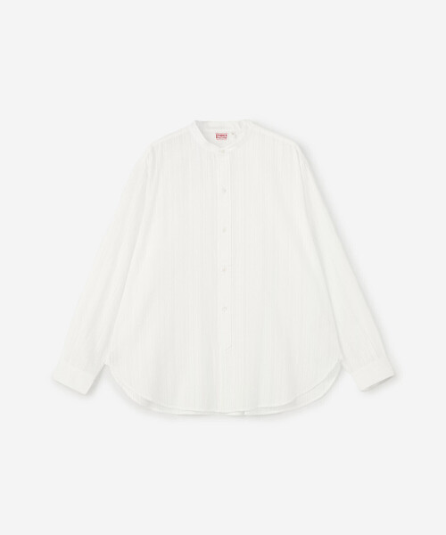 Bshop（ビショップ）の「INDIA INDUSTRY | コットンドビー バンドカラーシャツ MEN（シャツ/ブラウス・メンズ・オフホワイト・3/4）」の2枚目の写真