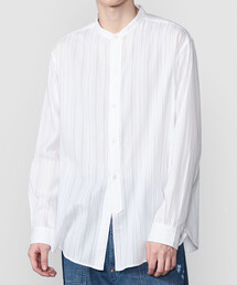 Bshop | INDIA INDUSTRY | コットンドビー バンドカラーシャツ MEN(シャツ/ブラウス)