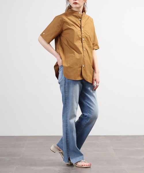 SO（エスオー）の「シャツ 半端袖（シャツ/ブラウス・レディース・ブルー系その他/グリーン系その他/キャメル・F）」の4枚目の写真