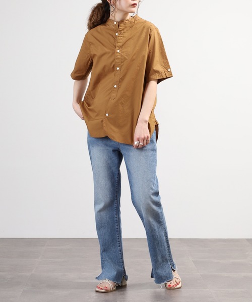 SO（エスオー）の「シャツ 半端袖（シャツ/ブラウス・レディース・ブルー系その他/グリーン系その他/キャメル・F）」の5枚目の写真