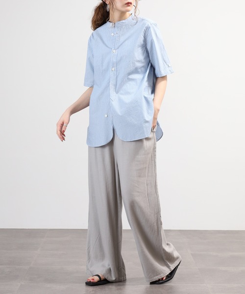 SO（エスオー）の「シャツ 半端袖（シャツ/ブラウス・レディース・ブルー系その他/グリーン系その他/キャメル・F）」の14枚目の写真