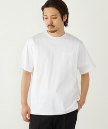 SHIPS Colors:〈抗菌防臭・接触冷感・UVカット〉シルケット コットン クルーネック T◇