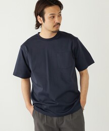 SHIPS Colors:〈抗菌防臭・接触冷感・UVカット〉シルケット コットン クルーネック T◇