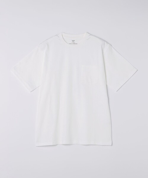 SHIPS Colors(シップス カラーズ)の「SHIPS Colors:〈抗菌防臭・接触冷感・UVカット〉シルケット コットン クルーネック T◇(Tシャツ/カットソー・メンズ・ライトホワイト/ベージュ/ネイビー/ブラック/グレー・X-LARGE/LARGE/MEDIUM/SMALL)」の7枚目の写真